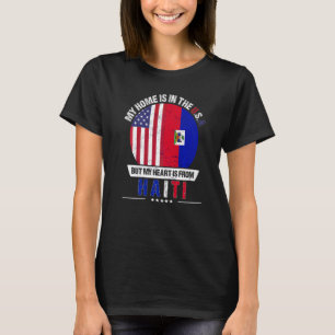 T-shirt Haïti Le Coeur Du Patriote Américain Haïtien Vient