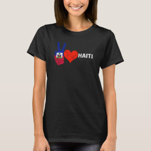 T-shirt Haïti Pays Haïtien Jour du Drapeau Amour Coeur Fiè