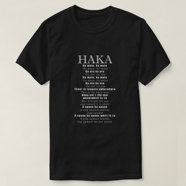 T-shirt Haka Shirt New Zealand Rugby Union Maori Kiwi Tshi (Design devant)