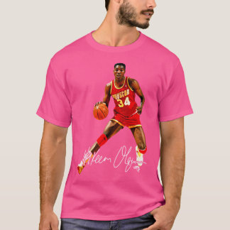 T-shirt Hakeem Olajuwon Basket Signature Retro Vintage