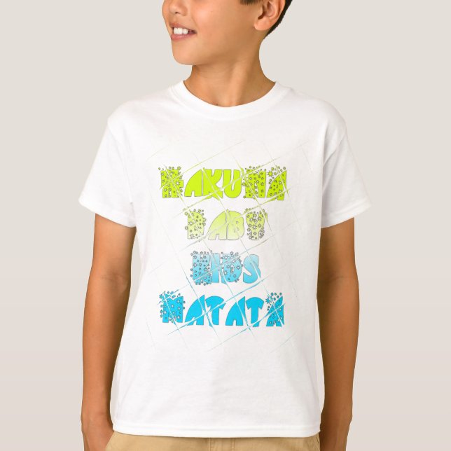T-shirt Hakuna Matata Bébé Enfants Joyeuses Couleurs Art I (Devant)