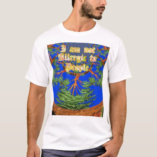 T-shirt Hakuna Matata cadeaux Je ne suis pas allergique au (Devant)