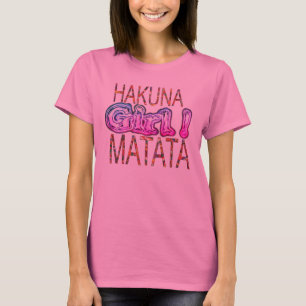 T-shirt Hakuna Matata Fille Imprimé Africain   Patrimoine 