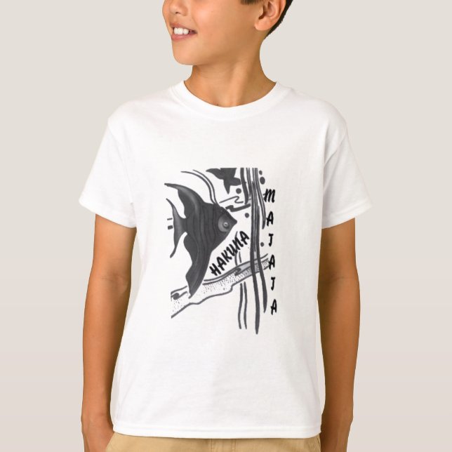 T-shirt Hakuna Matata Fish Art Imprimer (Devant)