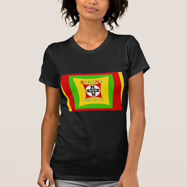 T-shirt Hakuna Matata Fun Rasta Couleurs : Vibrant et sans (Devant)