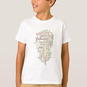 T-shirt Hakuna Matata Global Word Cloud Art