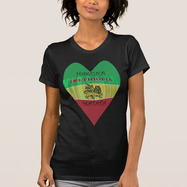 T-shirt Hakuna Matata J'aime les couleurs éthiopiennes.png (Devant)