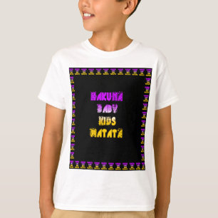 T-shirt Hakuna Matata, jaune et violet, bébé, donne un