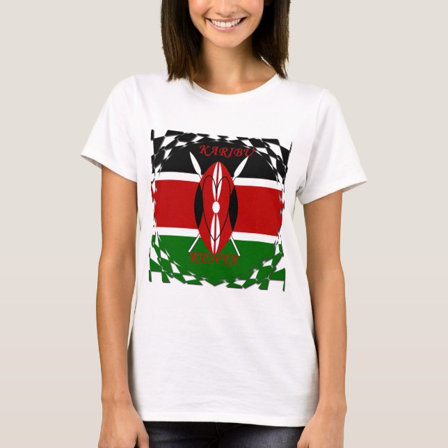 T-shirt Hakuna matata Karaibu Kenya (Devant)