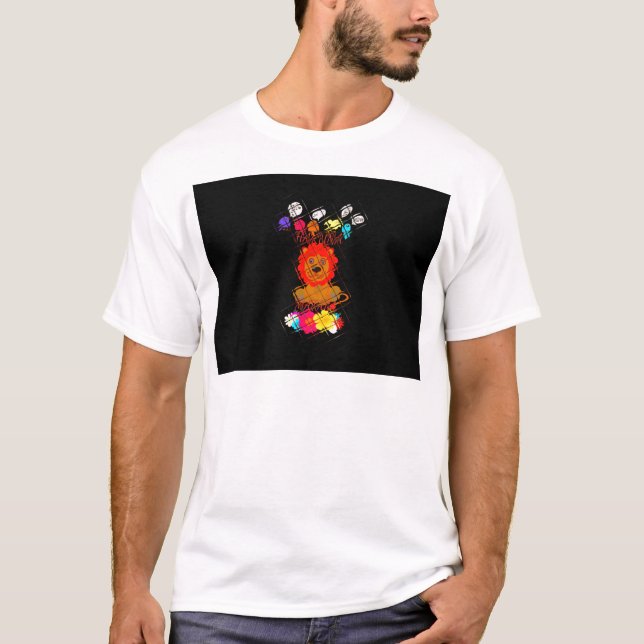 T-shirt Hakuna Matata mignon bébé lion roi conception (Devant)