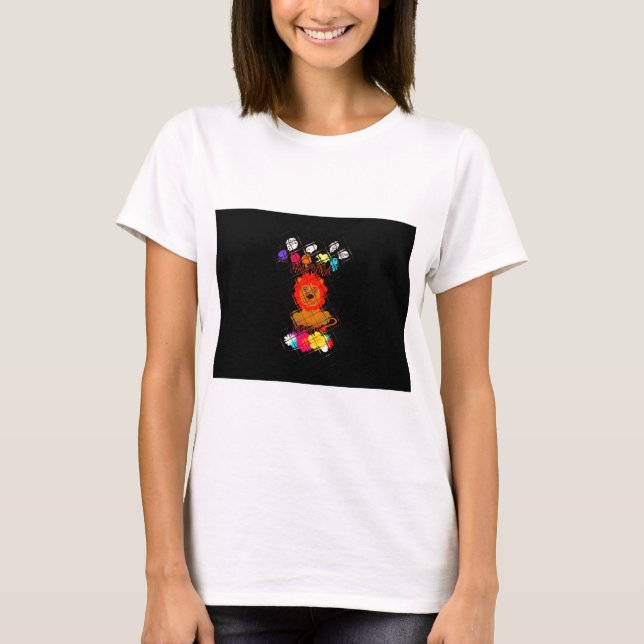 T-shirt Hakuna Matata mignon petit lion roi (Devant)