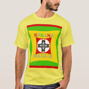 T-shirt Hakuna Matata Rasta Color Red Golden Green