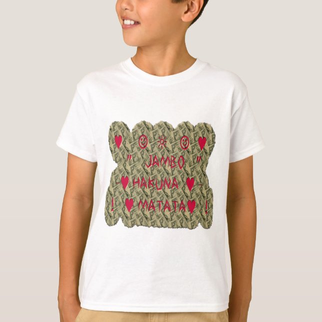T-shirt Hakuna Matata Talk Argent Art Design (Devant)