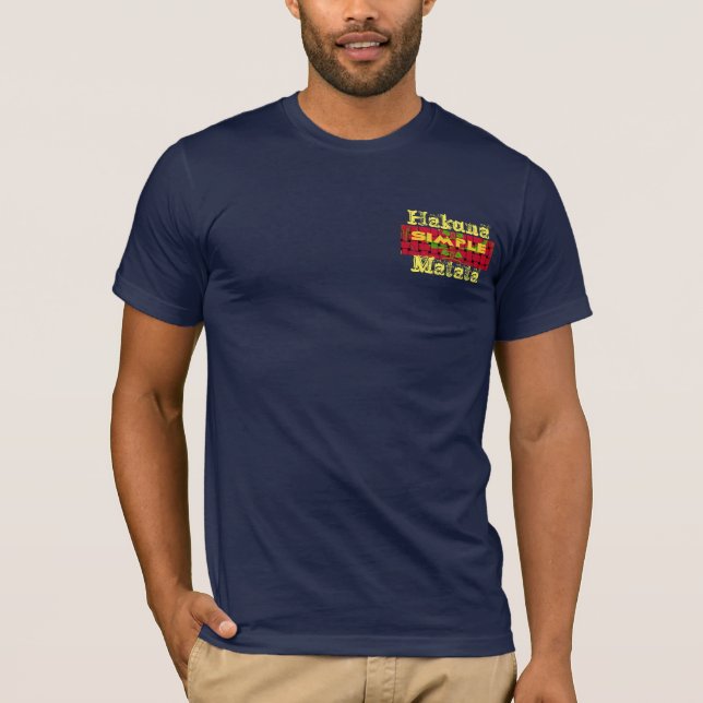 T-shirt Hakunamatata Custom Homme's Basic Bella Canvas T (Devant)