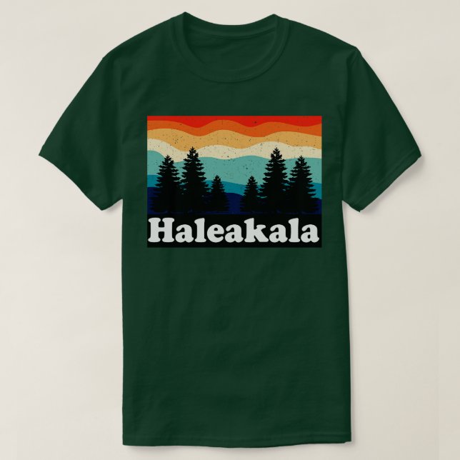 T-shirt Haleakala Hawaii Retro (Design devant)