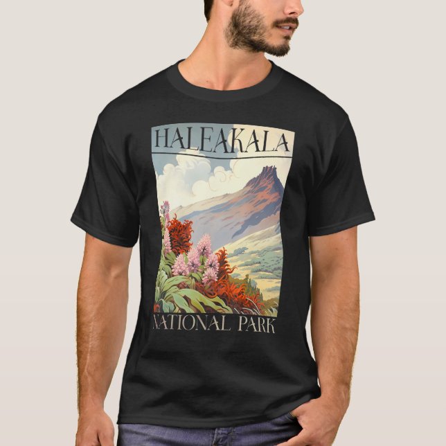 T-shirt Haleakala National Park Maui Hawaii Nature Hiking  (Devant)