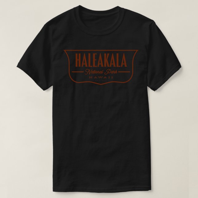 T-shirt Haleakala National Park Shield Brown (Design devant)