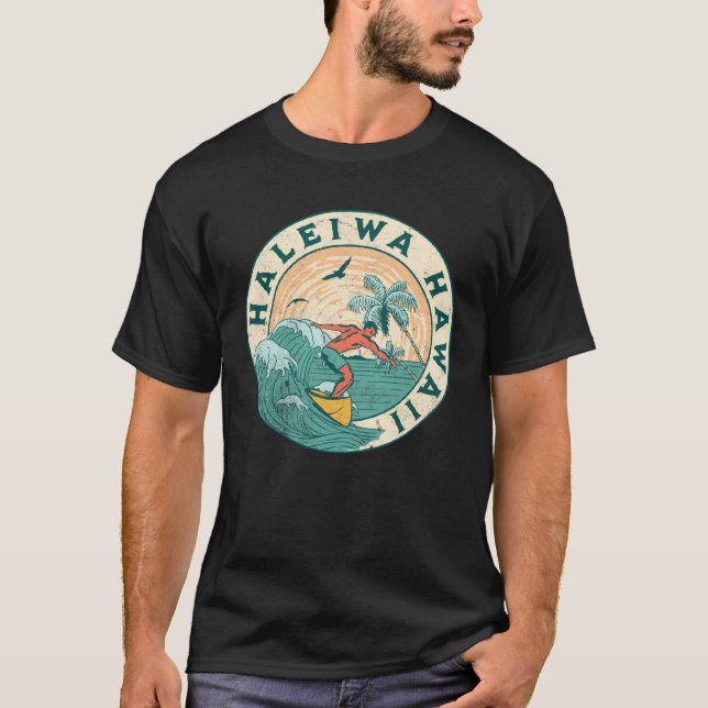 T-shirt Haleiwa Hawaii  1 (Devant)