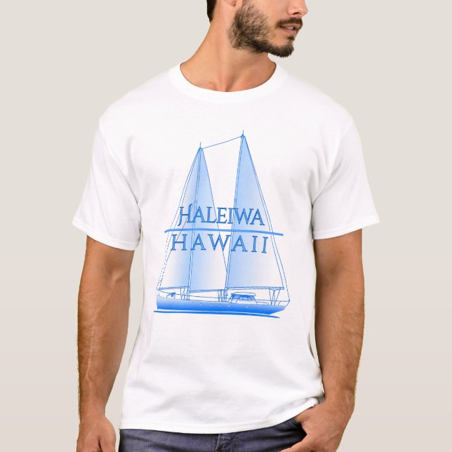 T-shirt Haleiwa Navigation Côtière Voile Marin (Devant)