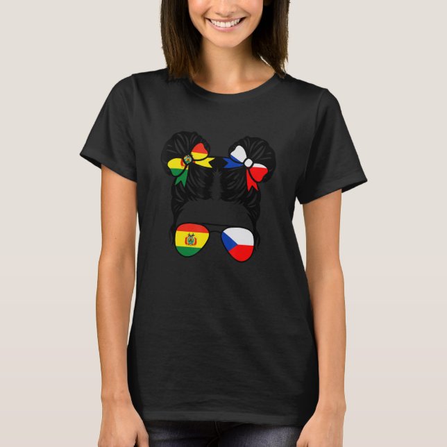 T-shirt Half Bolivian Half Czech Girl Bolivia Kids (Devant)
