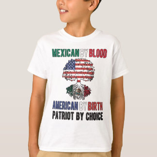 T-shirt Half Mexican Half American Flag Mexico USA
