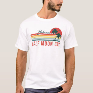 T-shirt Half Moon Cay Bahamas Retro Sunset Vacation 60s