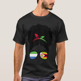 T-shirt Half Sierra Leonean Half Zimbabwean Sierra Leone Z