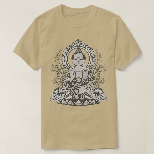 T-shirt Halftone du Bouddha Siddartha (Design devant)