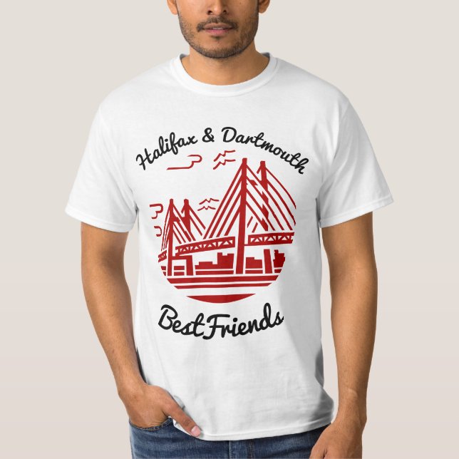 T-shirt Halifax et Dartmouth Bestfriends Nouvelle-Écosse (Devant)