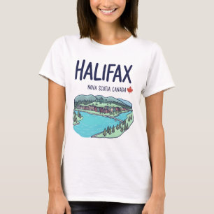 T-shirt Halifax Nouvelle-Écosse Canada Joli Ciel Coloré