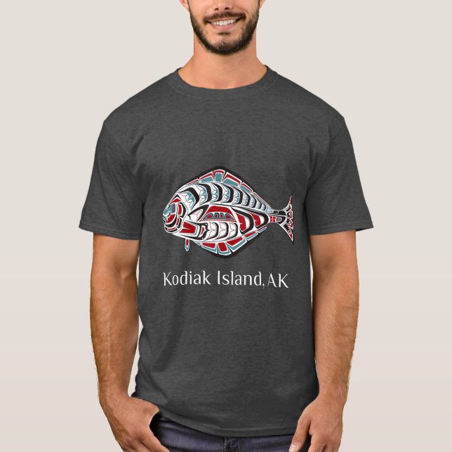 T-shirt Haliot amérindien de l'île Kodiak en Alaska (Devant)