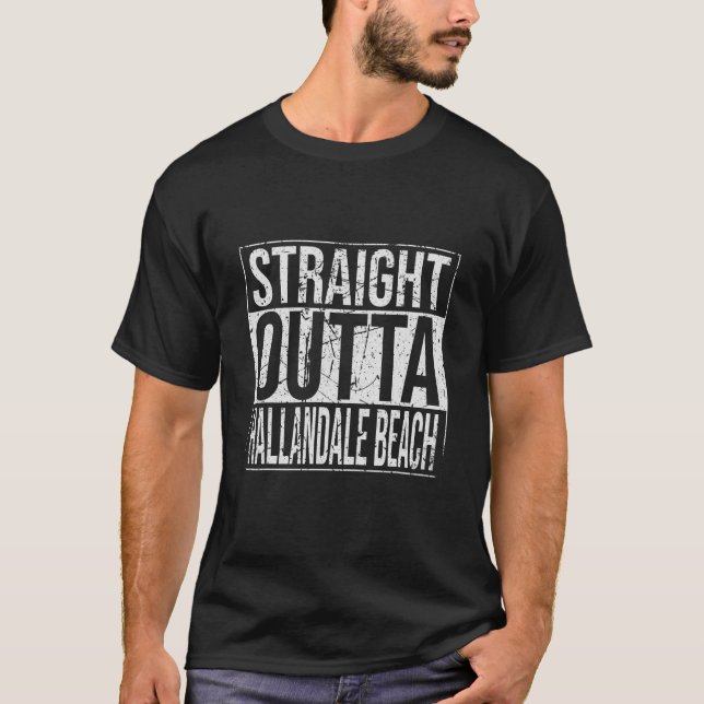 T-shirt Hallandale Beach Vintage (Devant)