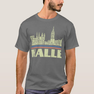 T-shirt Halle City Cadeau Allemagne City Silhouette Skylin
