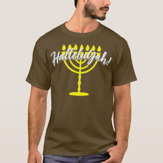 T-shirt Hallelu Yah Hébreu Menorah Torah YHWH