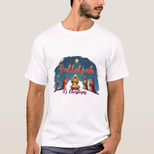 T-shirt Hallelujah – It’s Christmas! 3 (Devant)