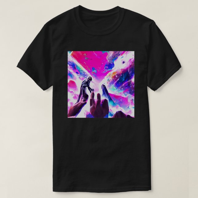 T-shirt Hallelujah Peinture Imaginaire surréaliste (Design devant)