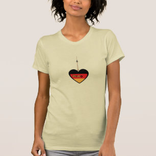 T-Shirt "Hallo" pendentif coeur allemand avec tour
