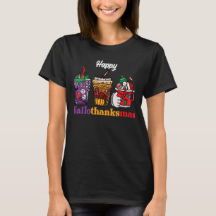 T-shirt Hallothanksmas Citrouille Spice Latte Halloween Me