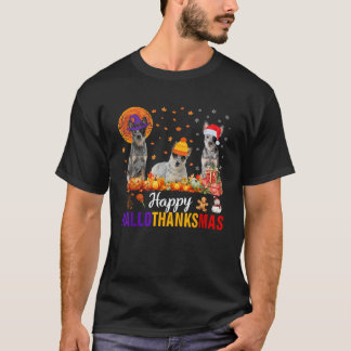 T-shirt Hallothanksmas de bovins australiens Halloween Tha
