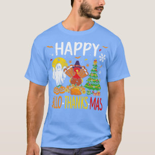 T-shirt Hallothanksmas Halloween Thanksgiving Christmas