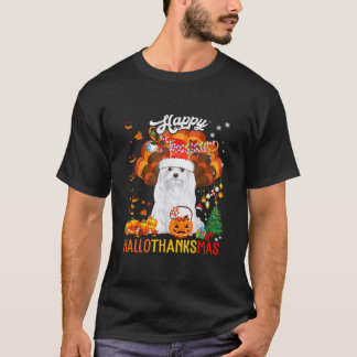 T-shirt Hallothanksmas Père Noël Turquie Citrouille Maltai