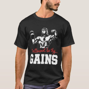T-shirt Hallow Be Thains Gains Jesus Entraînement