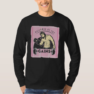 T-shirt Hallow Be Thains Muscle Jesus Poids Lifting