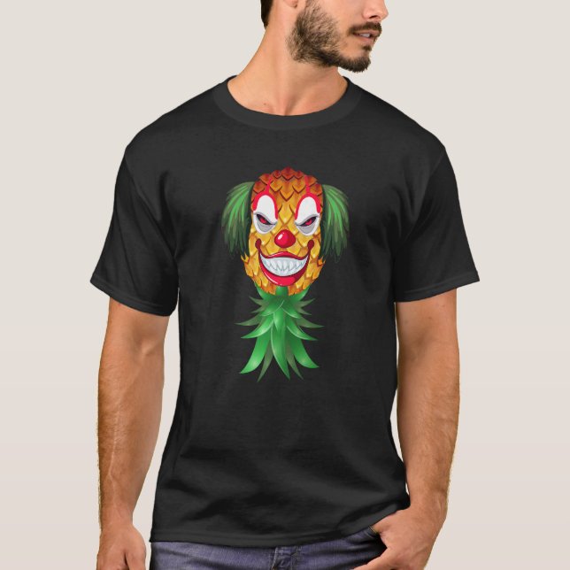 T-shirt Hallowe de clown Déplaisant de l'ananas à l'envers (Devant)