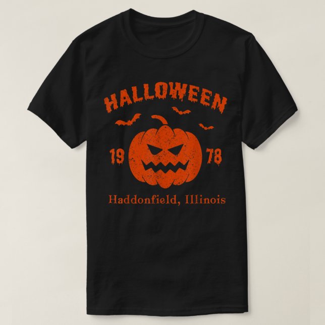 T-shirt Halloween 1978 haddonfield Illinois Funny Citrouil (Design devant)