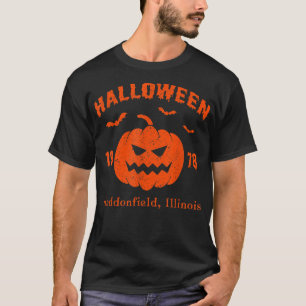 T-shirt Halloween 1978 haddonfield Illinois Funny Citrouil