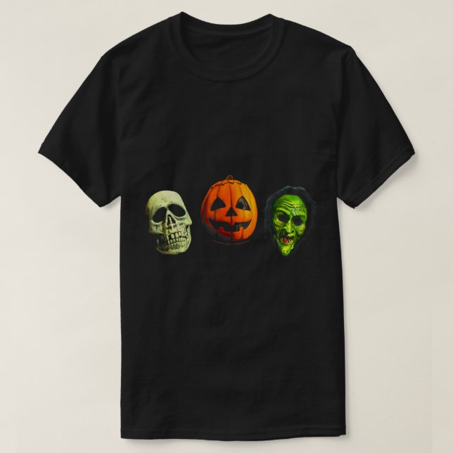 T-shirt Halloween 3 Silver Shamrock Masks  (Design devant)