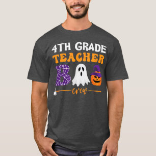 T-shirt Halloween 4e année enseignant Boo Crew Cobweb Pump