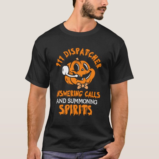 T-shirt Halloween 911 Police Emergency Dispatcher Operator (Devant)
