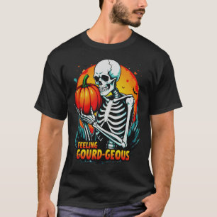 T-shirt Halloween à la main de squelette 'Feeling Gourd ge